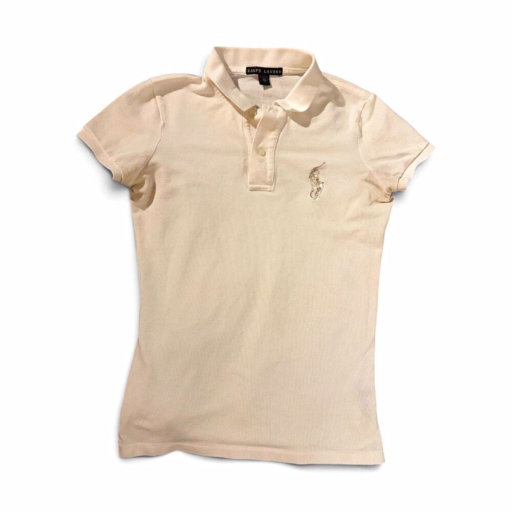 Vintage Y2K Ralph Lauren Slim Fit Big Horse Embroidered Polo Shirt - XS